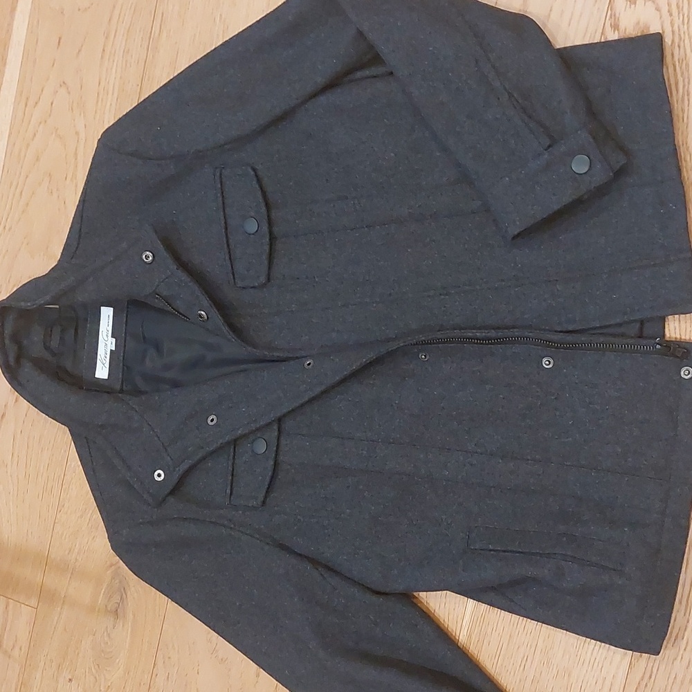 Kenneth Cole Charcoal Military Jacket